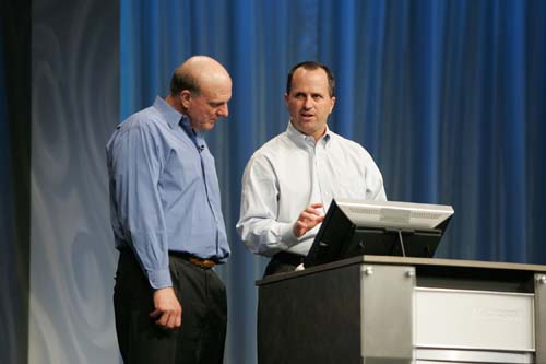 Microsoft's Brad Wilson with Steve Ballmer in 2007