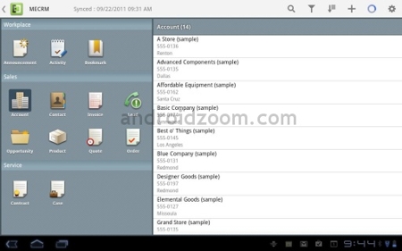 MECRM for Android Tablet