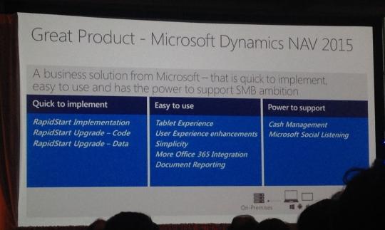 Microsoft Dynamics NAV 2015 SMB ambitions