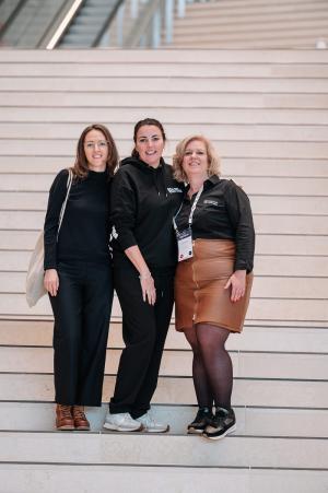 Women in Dynamics leadership team: Carme Cortada, Vicky Critchley, and Leen Everaerts
