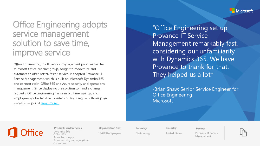 Office Engineering adopts service management solution to save time, improve  service 