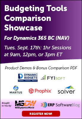 Budgeting Tools Comparison Showcase for Dynamics 365 BC (NAV)