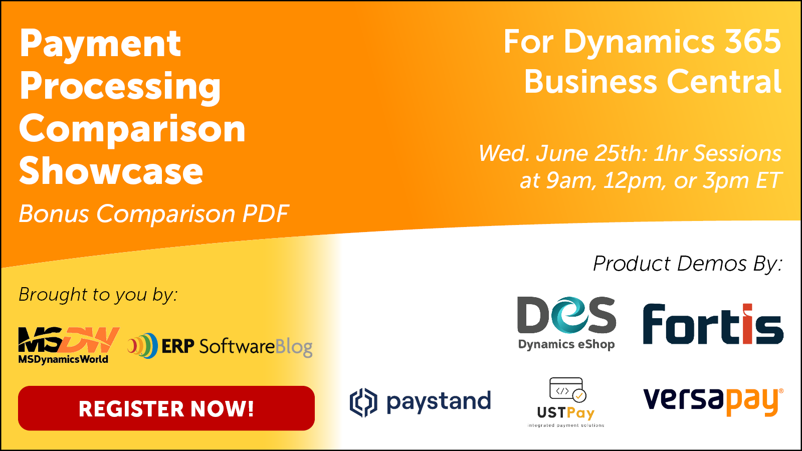 Payment Processing Comparison Showcase for Dynamics 365 Business Central