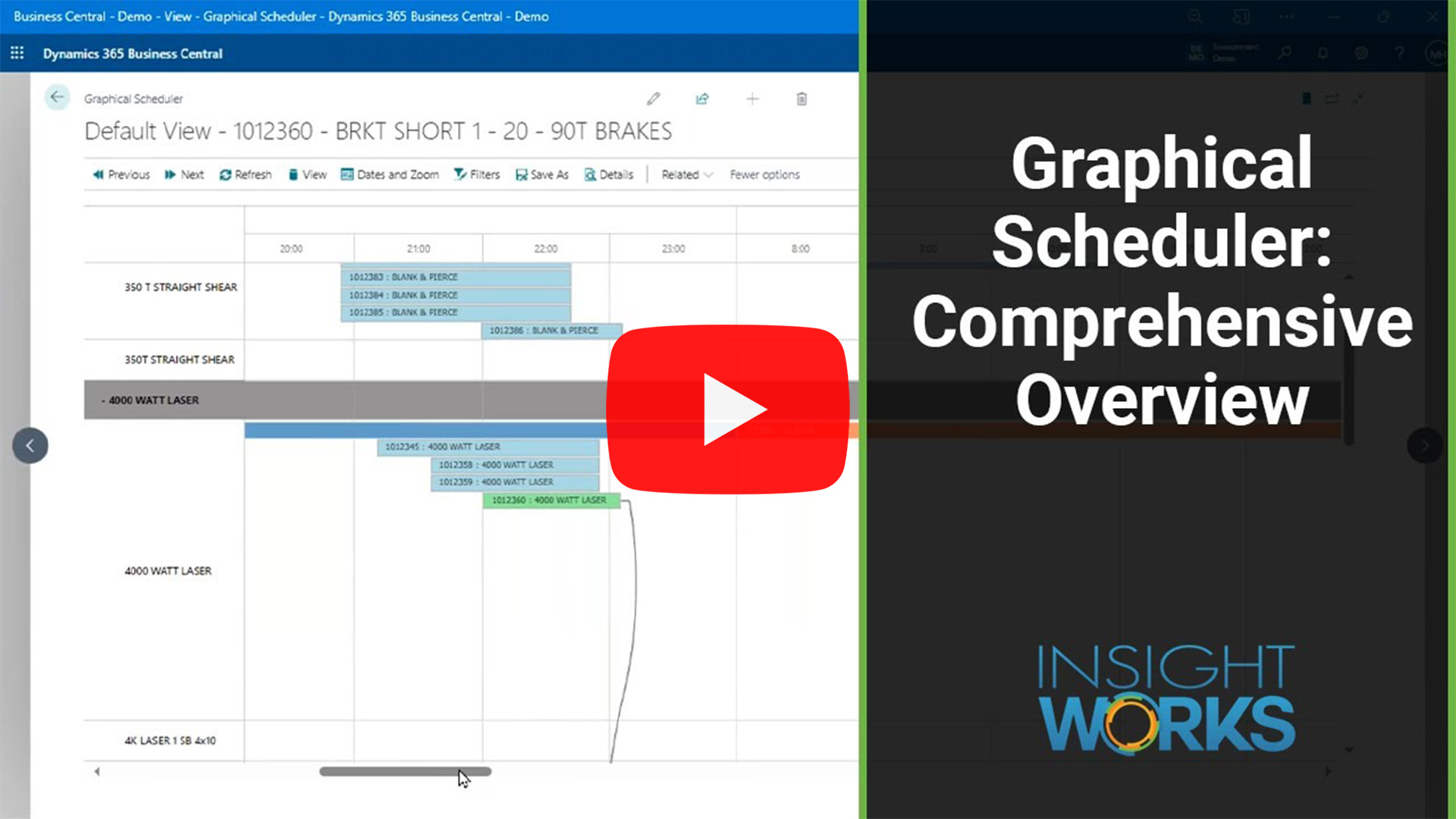 Graphical Scheduler Designed for Microsoft Dynamics 365 Business Central