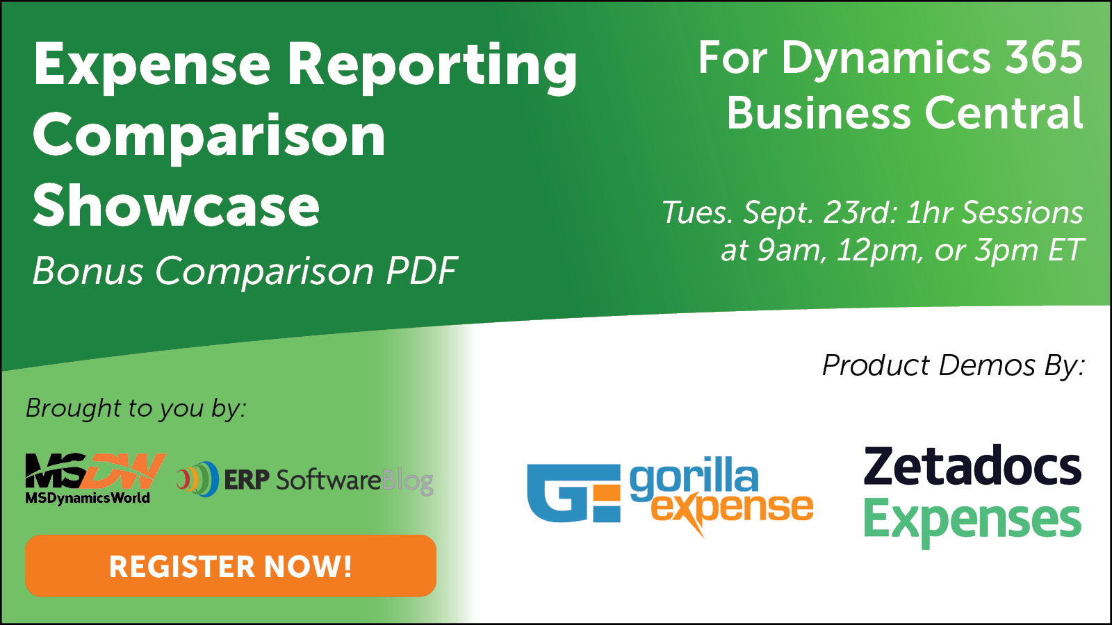 Expense Reporting Comparison Showcase for Dynamics 365 Business Central