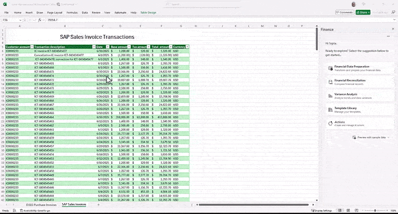 Microsoft 365 Copilot for Finance
