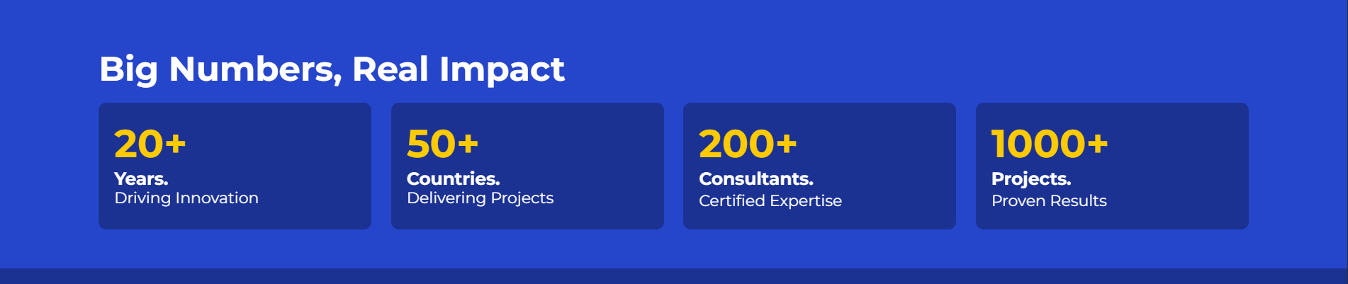 big numbers real impact