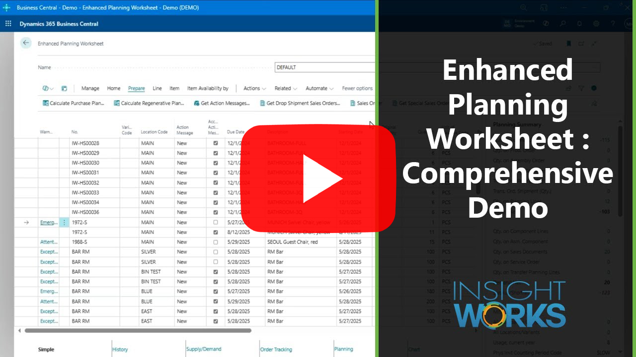 Enhanced Planning Worksheet Comprehensive Overview video
