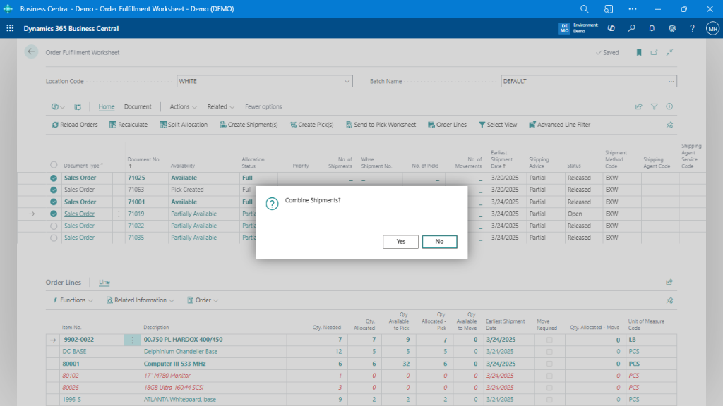 How to Automate Warehouse Shipments and Picks in Business Central