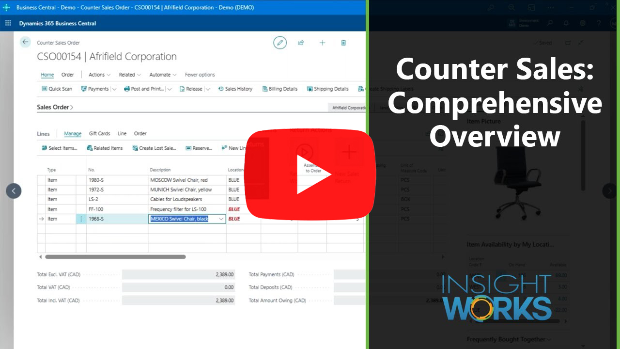 Counter Sales v3.3 Streamlines Professional Retail Operations for Business Central Users