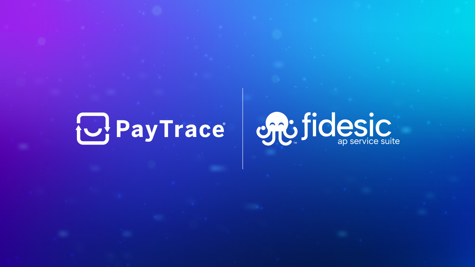 Image of PayTrace logo followed by image of Fidesic logo