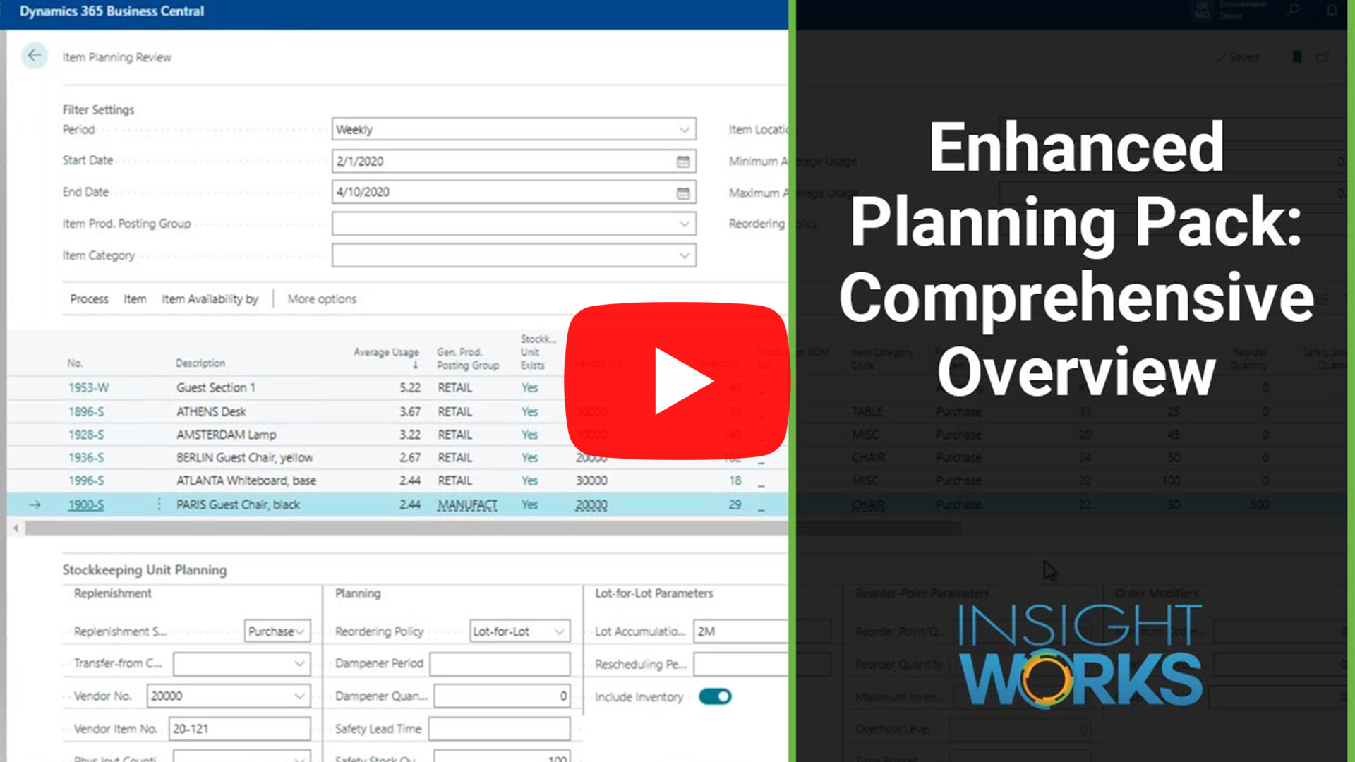Enhanced Planning Pack Designed for Microsoft Dynamics 365 Business Central