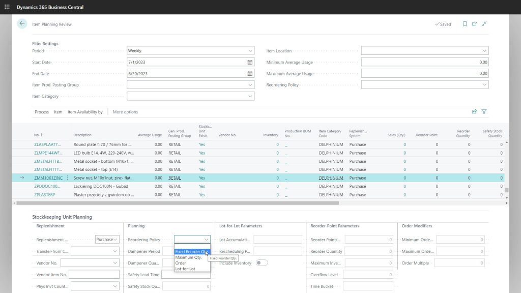 Business Central Operational Planning: Streamlining Forecasting, Purchasing, and Production