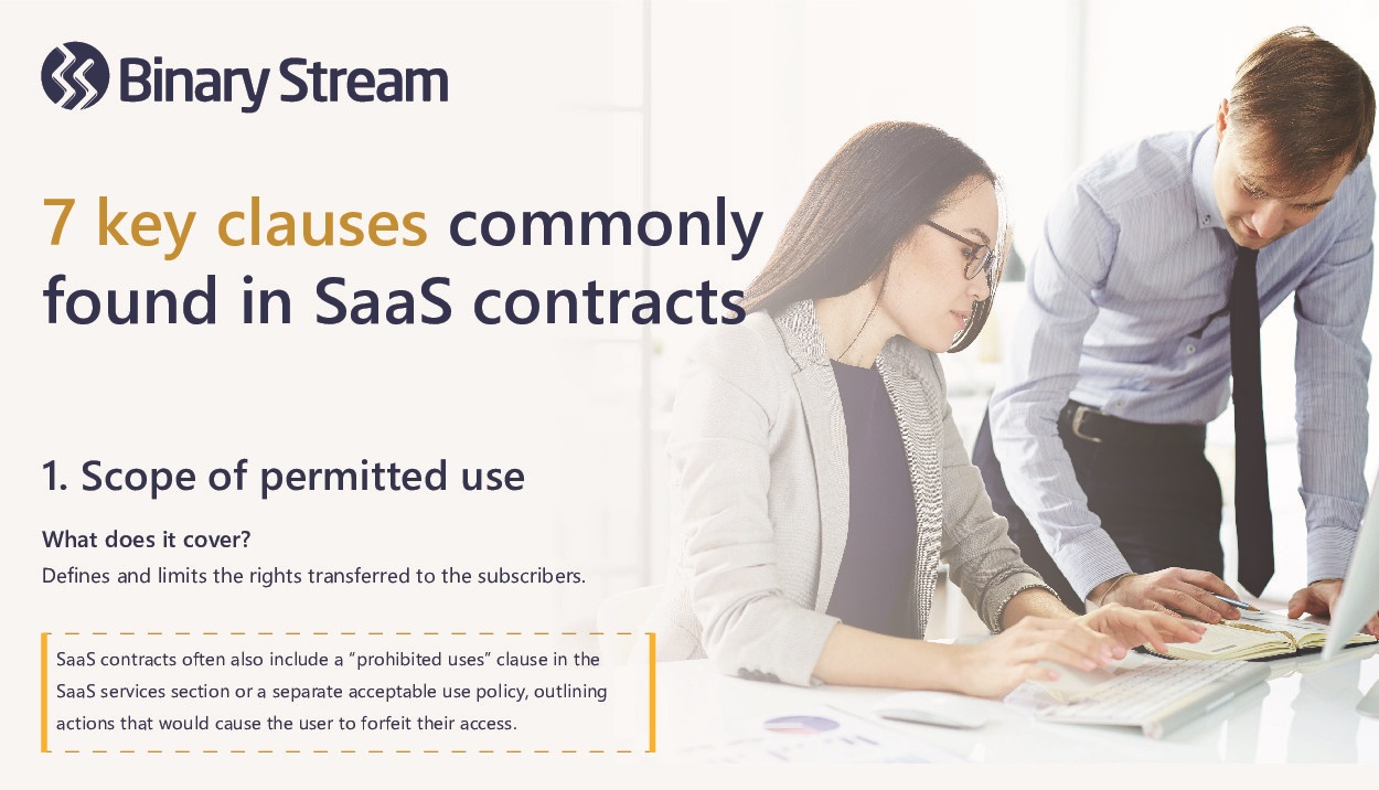 (Infographic) 7 Key Clauses Commonly Found in SaaS Contracts