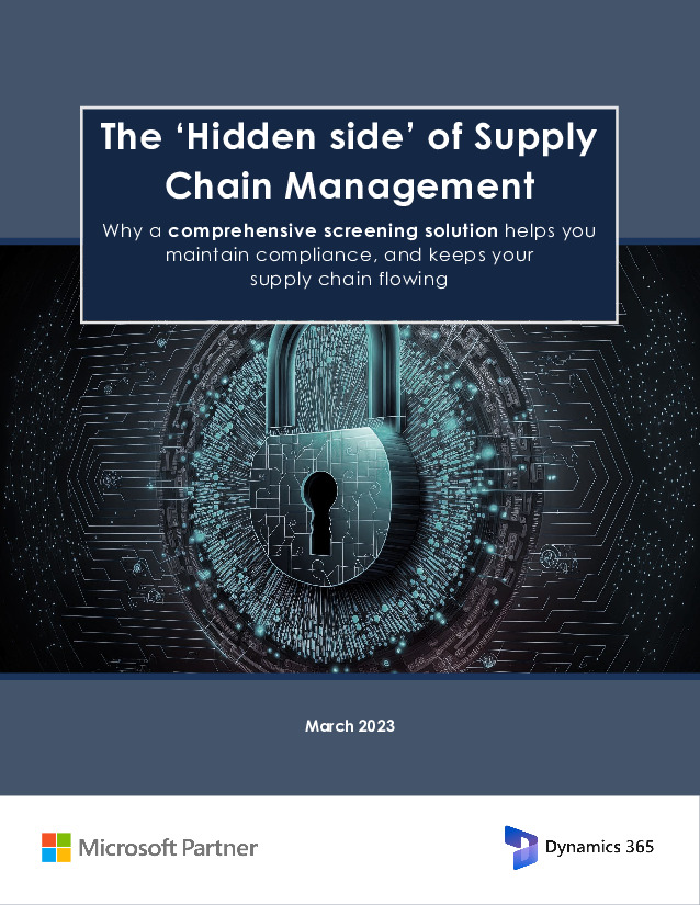 Why a Comprehensive Screening Solution Helps Keep Your Supply Chain Flowing