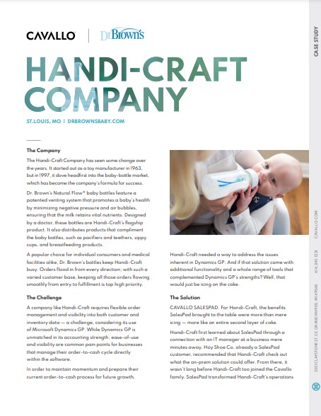 The Handi-Craft Company Enhances Dynamics GP to Reduce Order Processing Time