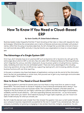 How To Know If You Need a Cloud-Based ERP