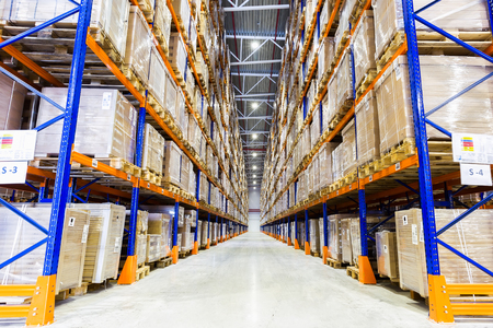 Warehouse shelves