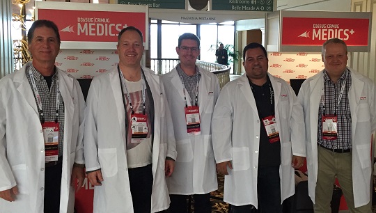 Aiden Kaskela (center) and other "Medics" at D365UG/CRMUG Summit 2017