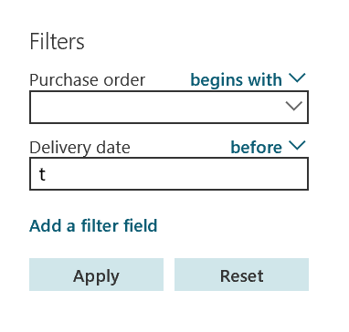 Dynamic date range - Delivery date