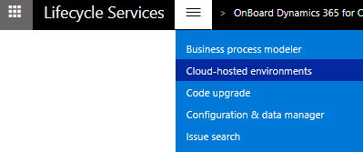 Microsoft Dynamics Lifecycle Services cloud-hosted-environments