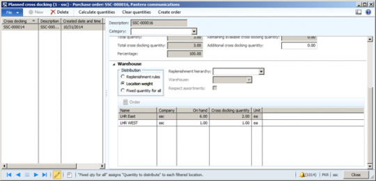 Microsoft Dynamics AX 2012 R3 planned cross docking