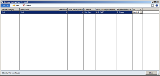 Microsoft Dynamics AX 2012 R3 Service Categories