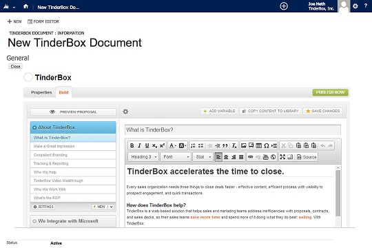 Building a document in Dynamics CRM with TinderBox