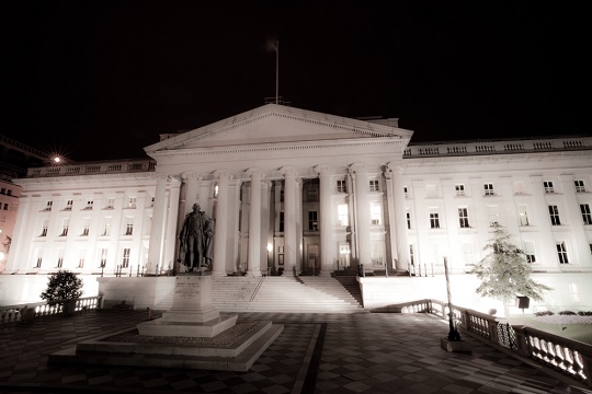 The US Treasury building