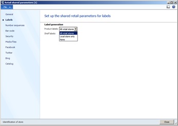 Microsoft Dynamics AX 2012 R3 product labels shared parameters