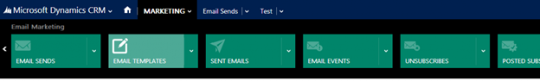 ClickDimensions Microsoft Dynamics CRM top navigation bar