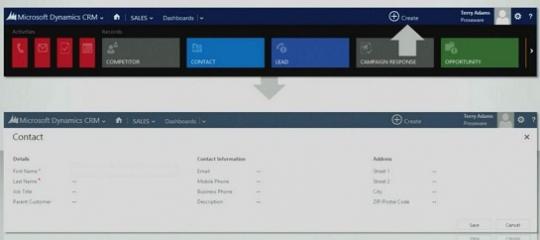 Microsoft Dynamics CRM 2013 Quick Create