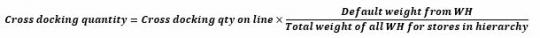 Microsoft Dynamics AX 2012 R3 cross docking quantity equation