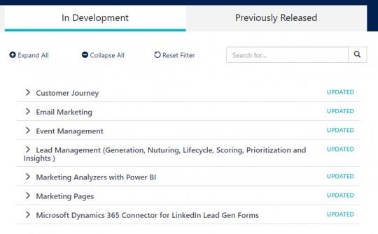 Microsoft Dynamics Roadmap