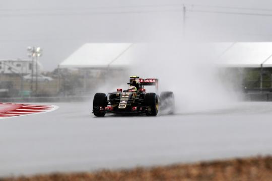 Pastor Maldonado driving at F1 US GP 2015