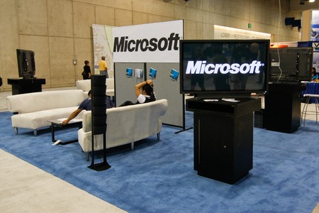 Microsoft exhibit booth