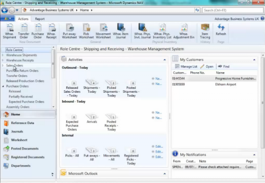 Microsoft Dynamics NAV 2015 Shipping & Receiving