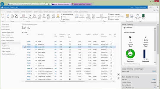 Microsoft Social Listening for Dynamics NAV 2015 CU3