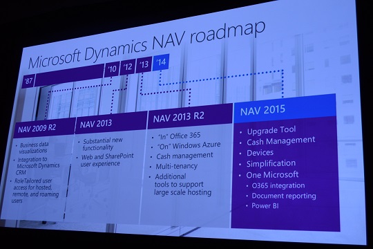 Microsoft Dynamics NAV roadmap at WPC 2014