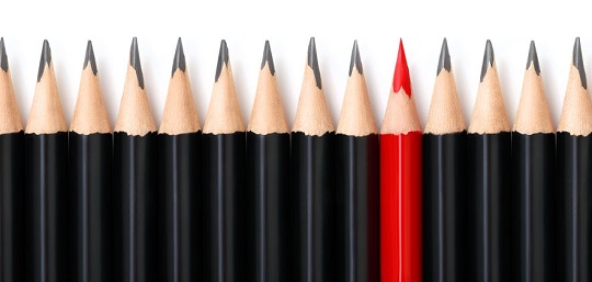 Red and black pencils