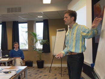 Guus Krabbenborg at Microsoft Dynamics partner training