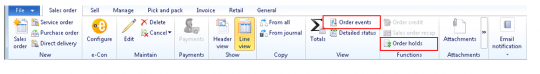 Microsoft Dynamics AX 2012 R3 Sales Order Holds & Events