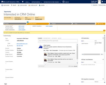 Dynamics CRM process-driven user experience