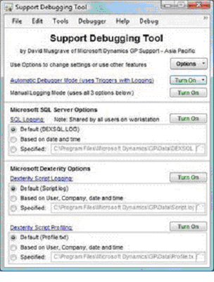 Support Debugging Tool 