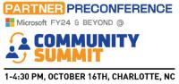 Community Summit 2023 Partner Preconference