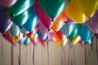 Balloons on a ceiling