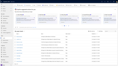 Agent preview from Dynamics 365 Sales