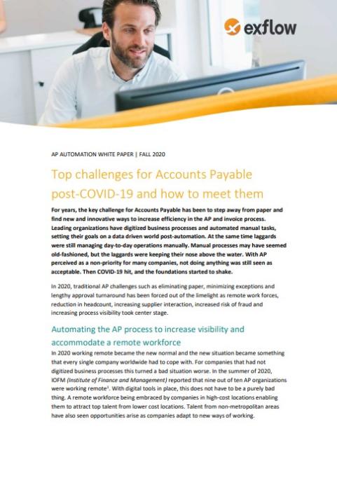 Top Challenges for Accounts Payable Post-COVID-19 and How to Meet Them
